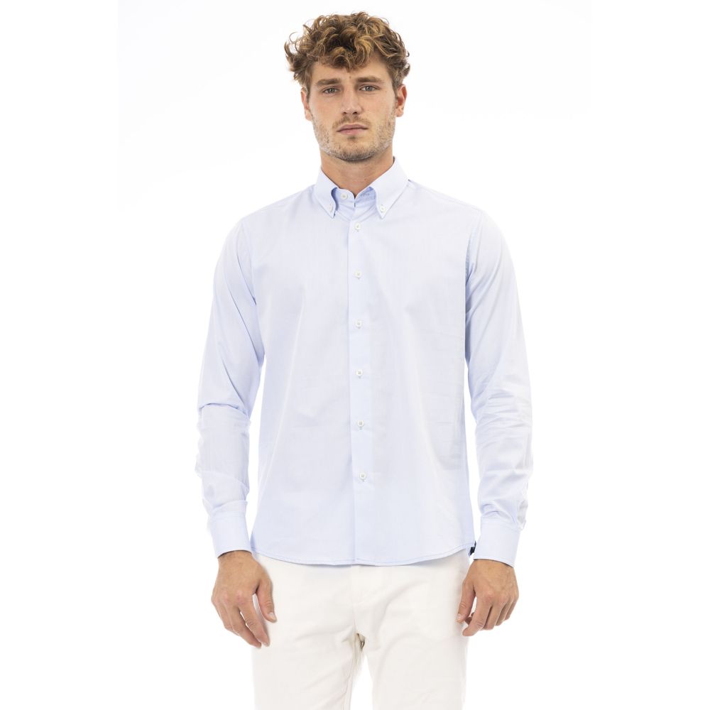 Elegant Light Blue Italian Shirt