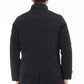 Sleek Black Poly Jacket with Monogram