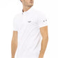Elegant Black Embroidered Cotton Polo