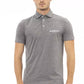 Refined Gray Cotton Polo with Embroidered Logo