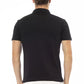 Elegant Black Embroidered Polo Tee