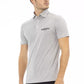 Chic Gray Embroidered Polo - Exquisite Cotton