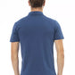 Elegant Blue Cotton Polo with Embroidered Logo