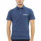 Elegant Blue Cotton Polo with Embroidered Logo