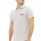 Elegant Gray Cotton Polo with Embroidered Logo