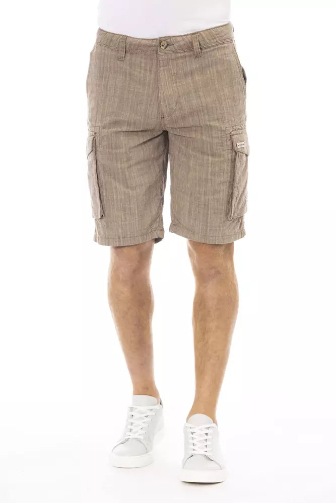 Chic Non-Uniform Brown Cargo Shorts