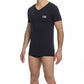 Sleek V-Neck Tee with Signature Print