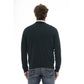 Vibrant Green V-Neck Wool Sweater