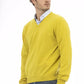 Chic V-Neck Wool Sweater in Sunshine Yellow
