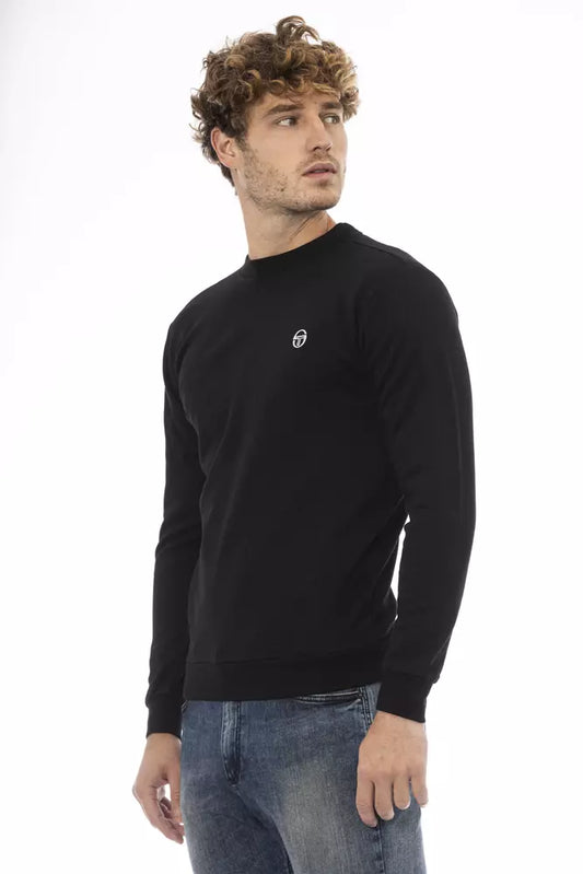 Sleek Crew Neck Sweatshirt in Black