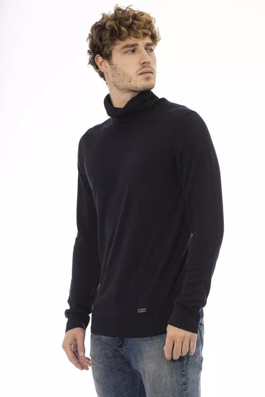 Elegant Blue Modal-Cashmere Sweater for Men