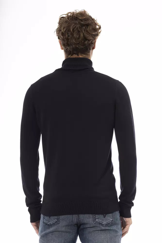 Elegant Blue Modal-Cashmere Sweater for Men