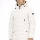Elegant White Hooded Zip Jacket