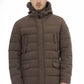 Elegant Brown Hooded Monogram Jacket