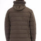 Elegant Brown Hooded Monogram Jacket