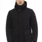Elegant Hooded Zip Jacket In Black