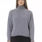Volcanic Charm Gray Neck Sweater