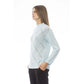 Elegant Light Blue Volcano Neck Sweater
