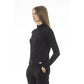 Elegant Black Turtleneck Cashmere Blend Sweater