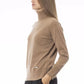 Chic Beige Wool-Cashmere Turtleneck Sweater