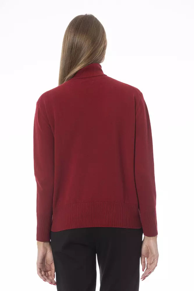 Scarlet Luxe Wool-Cashmere Blend Turtleneck Sweater