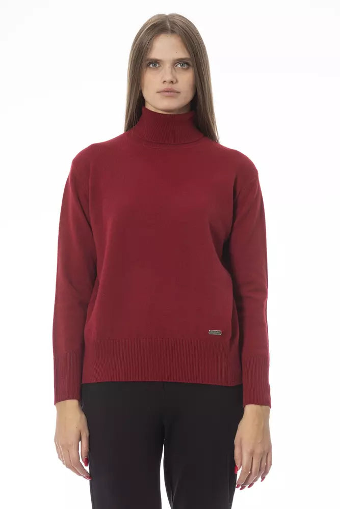 Scarlet Luxe Wool-Cashmere Blend Turtleneck Sweater