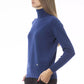 Elegant Turtleneck Sweater - Blue Wool-Cashmere Blend