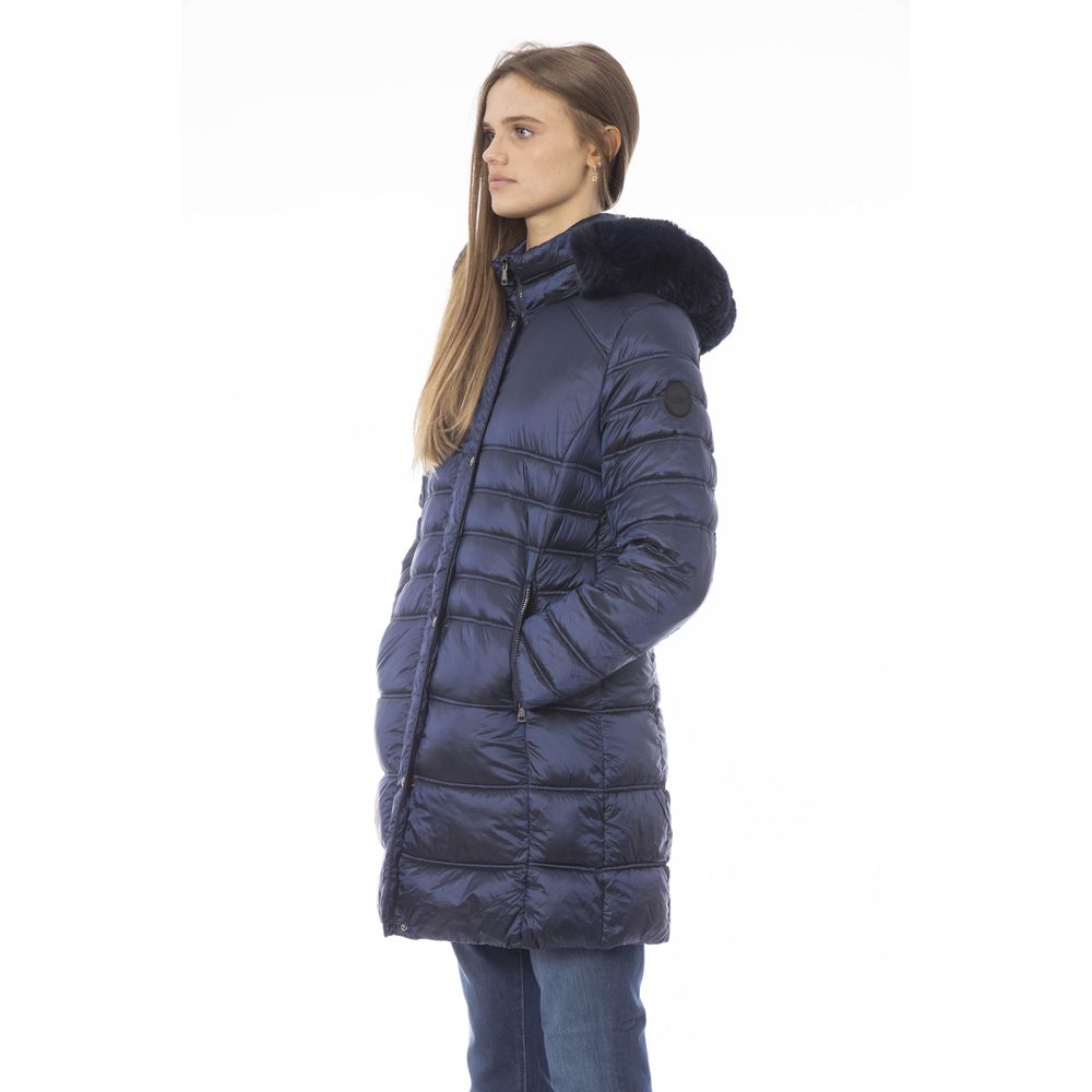 Elegant Light Blue Long Down Jacket