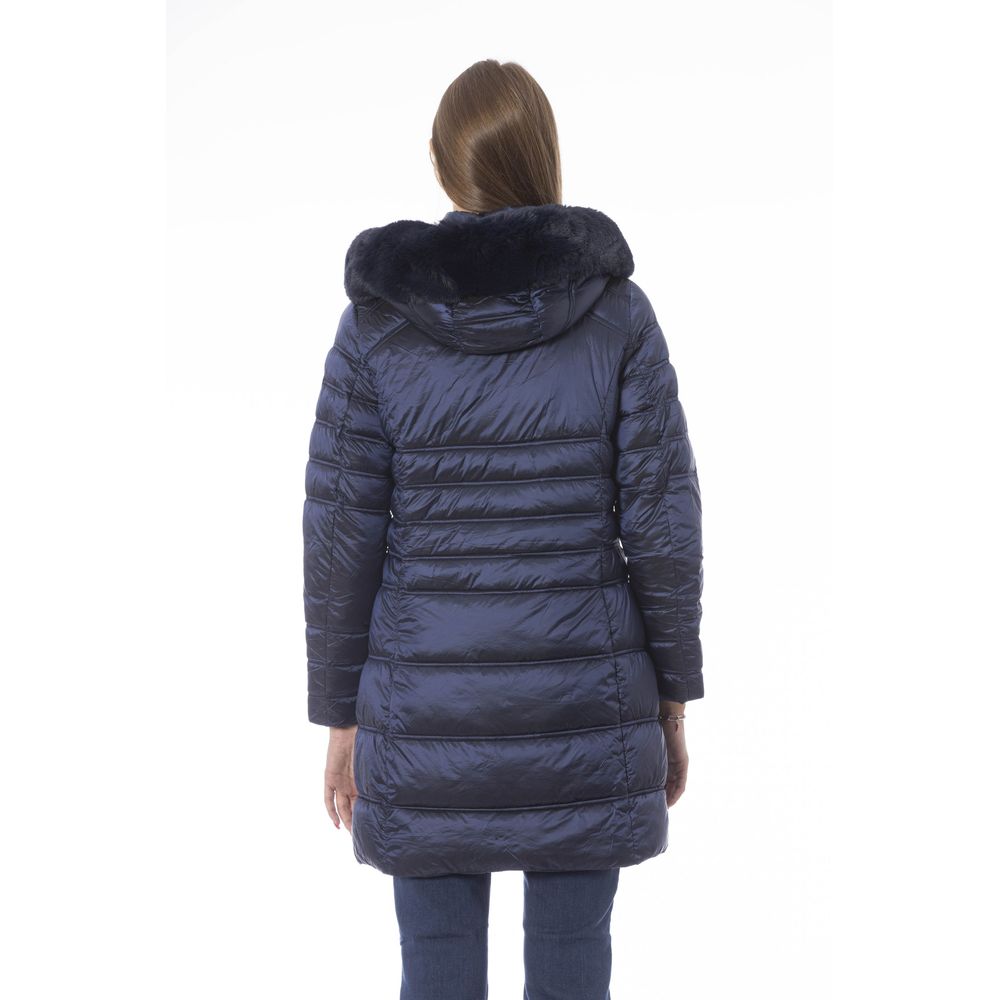 Elegant Light Blue Long Down Jacket