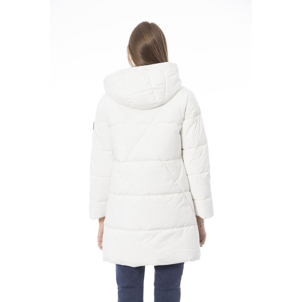 Elegant White Long Down Jacket for Women