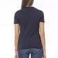 Chic Blue Cotton Crew Neck Tee
