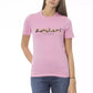 Chic Pink Cotton Crew Neck Tee