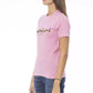 Chic Pink Cotton Crew Neck Tee
