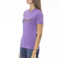 Chic Purple Crew Neck Cotton Tee