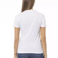 Chic White Cotton Tee with Signature Detail