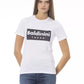 Chic White Cotton Tee with Signature Detail