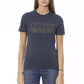Chic Blue Short Sleeve Crew Neck Tee