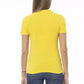 Sunshine Yellow Crew Neck Tee with Designer Print