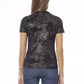 Elegant Monogram Patterned Crew Neck Tee