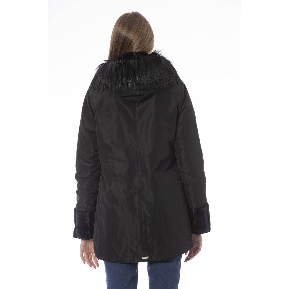 Reversible Hooded Jacket in Black