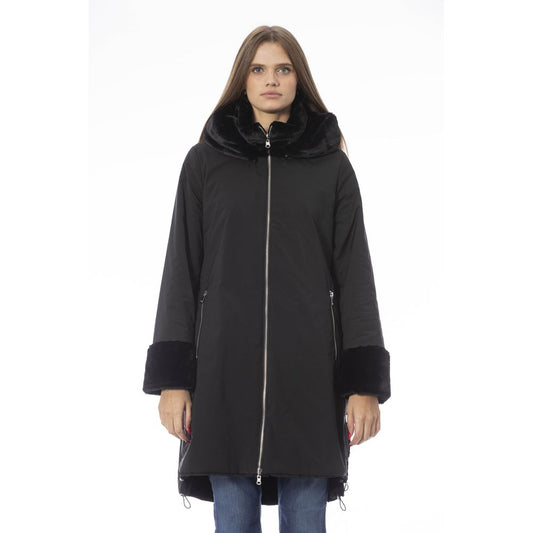 Chic Reversible Hooded Jacket in Sleek Black