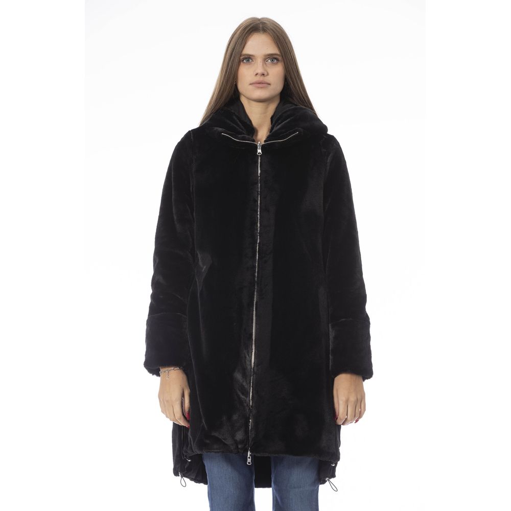 Chic Reversible Hooded Jacket in Sleek Black