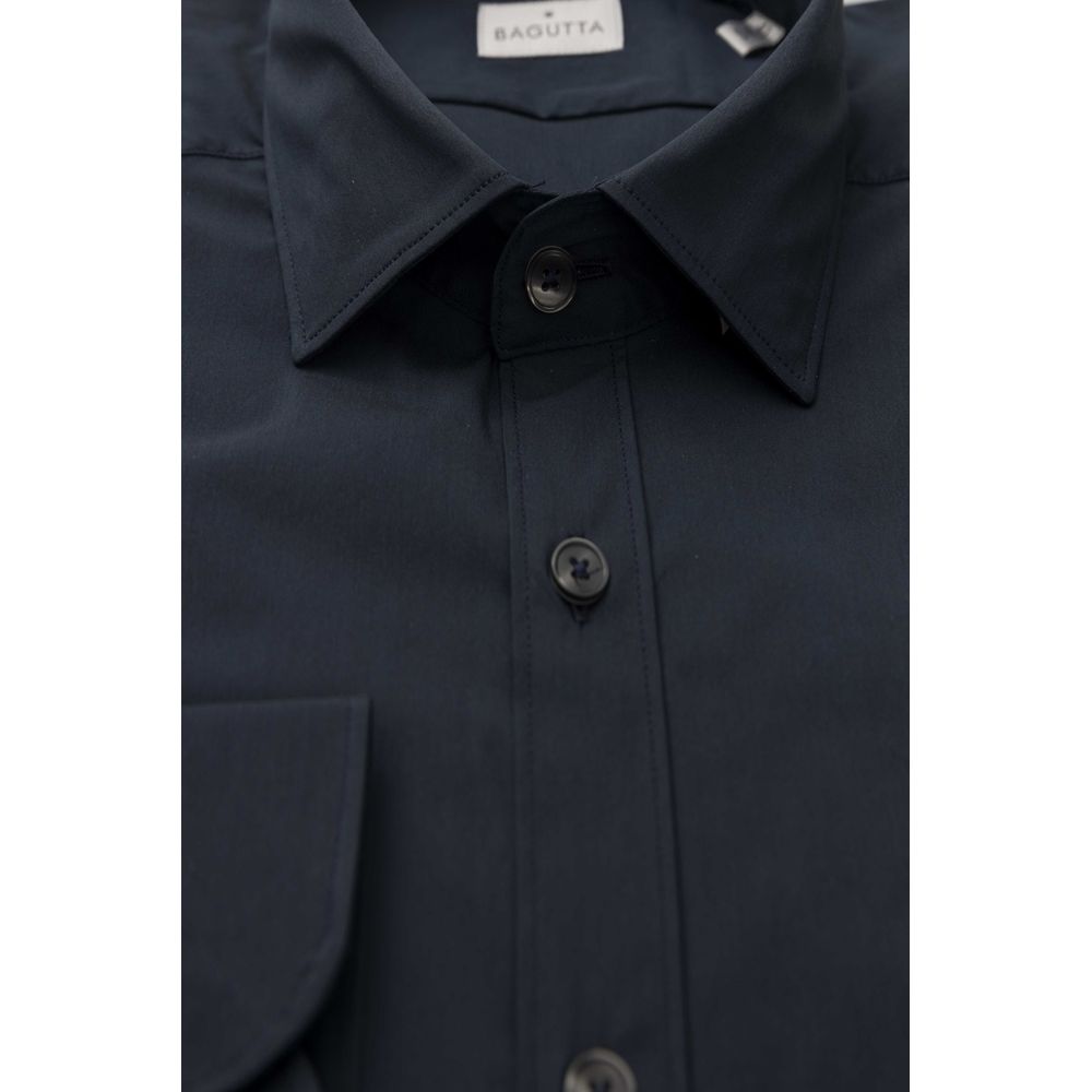 Slim Fit French Collar Shirt in Blue