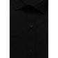 Sleek Black Slim Fit French Collar Shirt