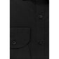 Sleek Black Slim Fit French Collar Shirt