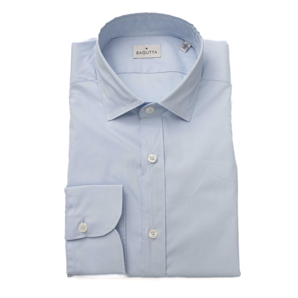 Elegant Slim Fit Light Blue Shirt