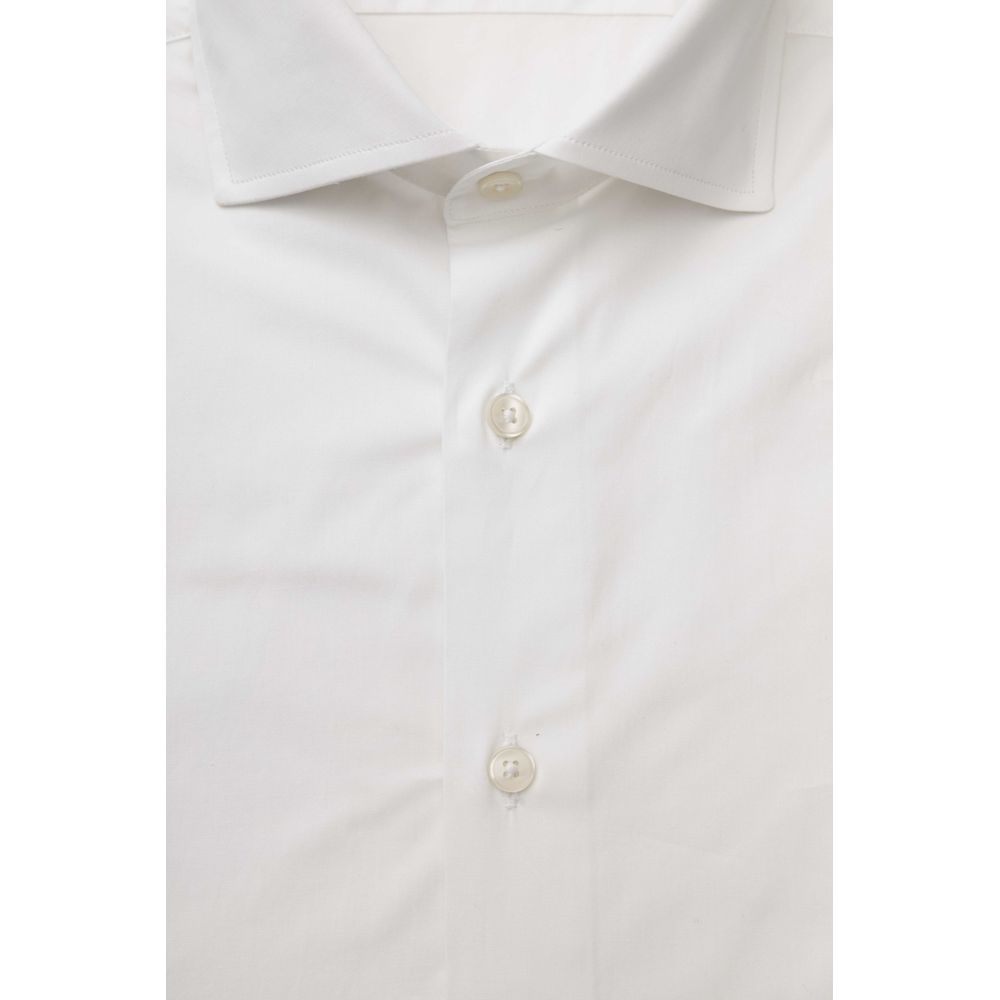 Sleek White Slim Fit Cotton Shirt