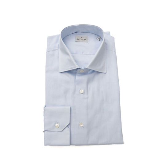 Elegant Light Blue Cotton Shirt for Men