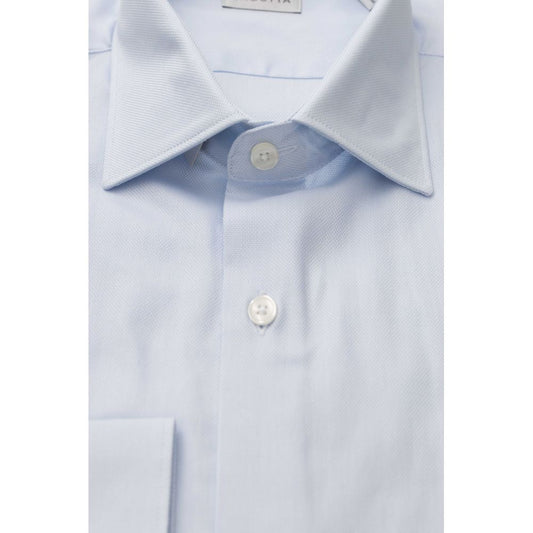 Elegant Light Blue Cotton Shirt for Men