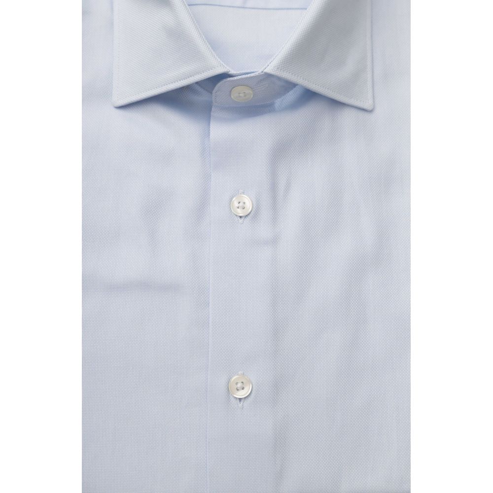 Elegant Light Blue Cotton Shirt for Men